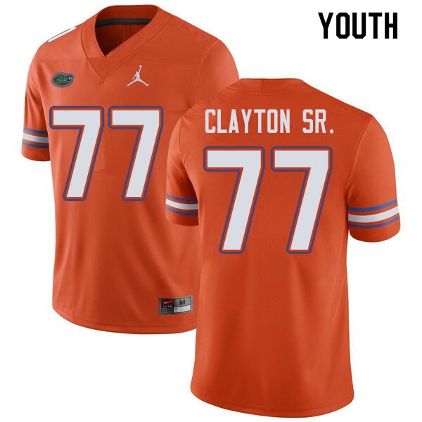 Jordan Brand Youth #77 Antonneous Clayton Sr. Florida Gators College Football Jerseys Orange